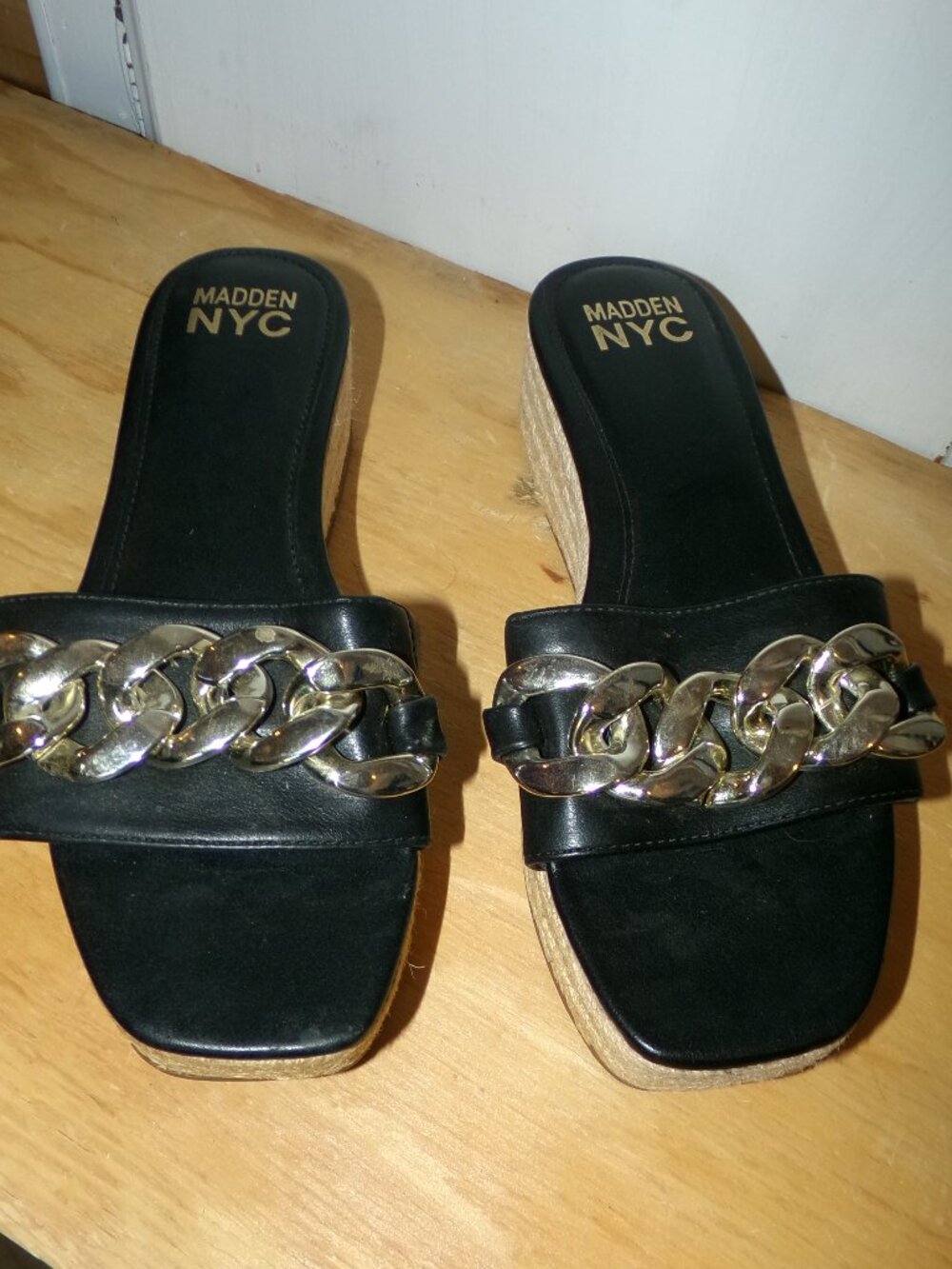 Madden NYC Black Espadrille Sandals Sz 8 *Fundraiser Item*